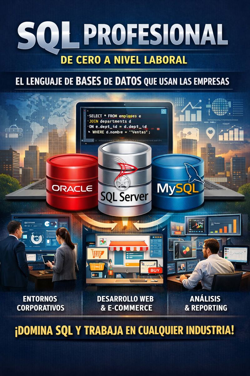 SQL desde cero a nivel laboral (MySQL, SQL Server y Oracle)